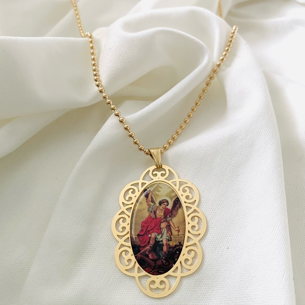 Saint Michael Medallion Necklace